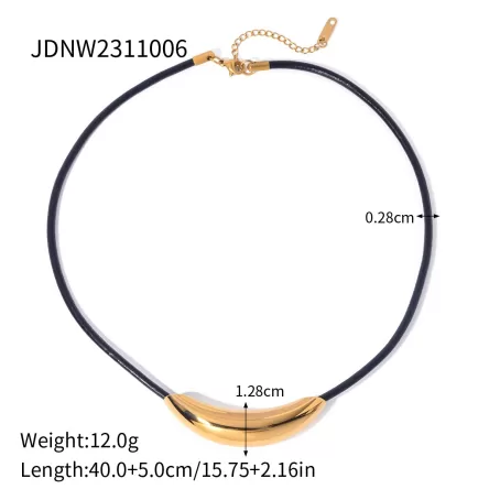 Personalized trendy design stainless steel curved tube snake bone chain necklace jewelry