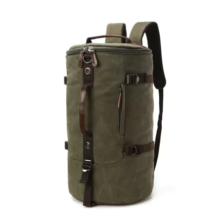 Travel Backpack Canvas Duffel Cylinder Bag Mountaineering Hiking Backpack