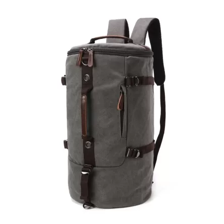Travel Backpack Canvas Duffel Cylinder Bag Mountaineering Hiking Backpack