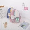 Compact Oxford Cloth School Backpack: Breathable, Wear-Resistant, Anti-Theft Design with Geometric Pattern