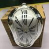 Twisted Corner Clock by Creative Home Decor: A Melting Clock with Roman Numerals, a Retro Time - Warp Wall Clock