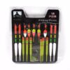 LEO  15pcs/set Plastic Fishing Float Tube Buoy  Bobber with Rubber Connector Tackle Accessories