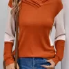 Contrast Long Sleeve Hoodie