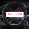 Braid On Steering Wheel Cover With Needles and Thread Artificial leather Diameter 38cm