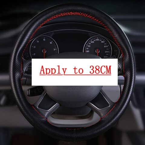 Braid On Steering Wheel Cover With Needles and Thread Artificial leather Diameter 38cm