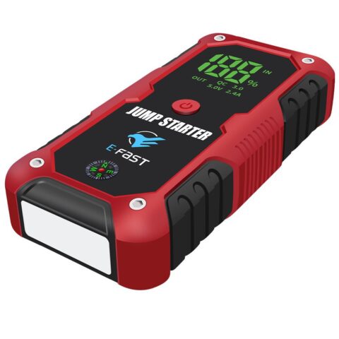 Portable Jump Starter Power Bank 12V Booster Led