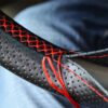 Braid On Steering Wheel Cover With Needles and Thread Artificial leather Diameter 38cm