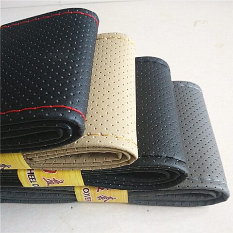 Braid On Steering Wheel Cover With Needles and Thread Artificial leather Diameter 38cm