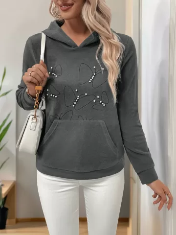 Pearl Butterfly Long Sleeve Hoodie