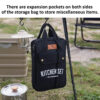 Camping Kitchen Set 8pcs Outdoor Cookware Kit Stainless Steel Travel Set And Utensil Organizer Storage bag