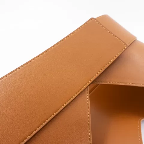 Geometrically designed wide waist closure corset leather belt