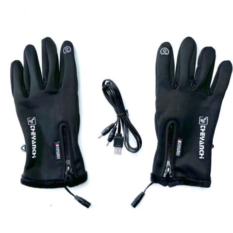 USB electric fishing gloves, 5-finger fully heated winter warm gloves, bare finger touch screen sports