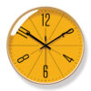 10/12 - inch modern wall clock. Its silent quartz makes it perfect for living rooms.