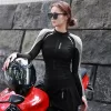 Women's Motorcycle Soft Armor Jacket with Removable CE Certified Protective Pads