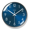 10/12 - inch modern wall clock. Its silent quartz makes it perfect for living rooms.