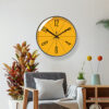 10/12 - inch modern wall clock. Its silent quartz makes it perfect for living rooms.