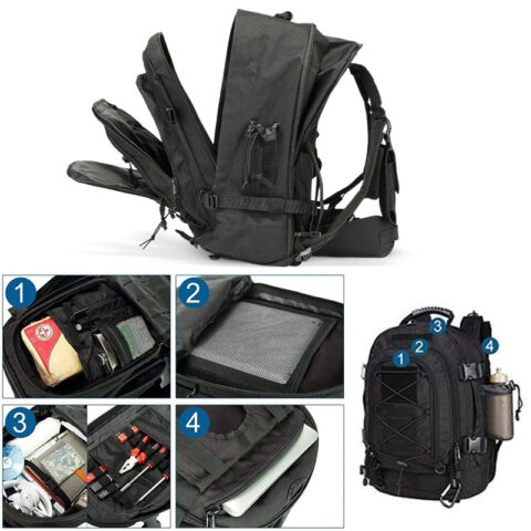 Rugged Backpack 65L Men's Outdoor Tactical Backpack: large - capacity
