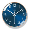 10/12 - inch modern wall clock. Its silent quartz makes it perfect for living rooms.