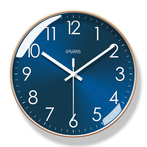 10/12 - inch modern wall clock. Its silent quartz makes it perfect for living rooms.