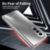 Suitable for Samsung Fold5 phone case ZFOLD4 folding screen solid color electroplating