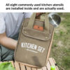 Camping Kitchen Set 8pcs Outdoor Cookware Kit Stainless Steel Travel Set And Utensil Organizer Storage bag