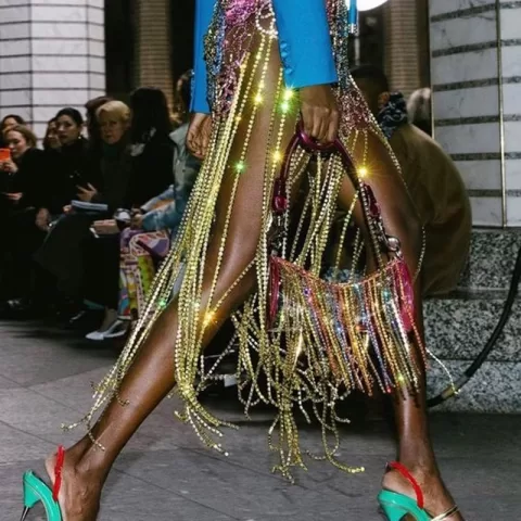 Rave outfits - Super Luxury Hollow Crystal Body Chain Women