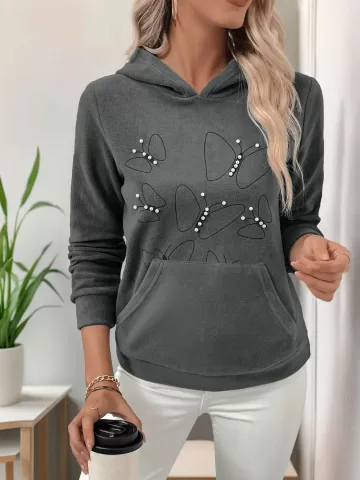Pearl Butterfly Long Sleeve Hoodie