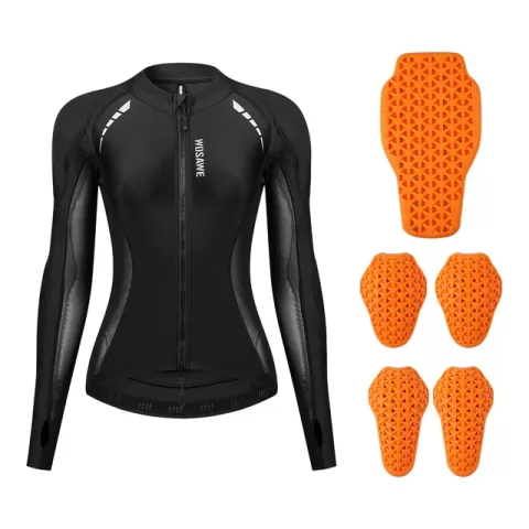 Women's Motorcycle Soft Armor Jacket with Removable CE Certified Protective Pads
