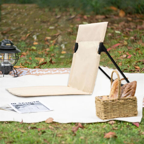 Foldable Camping Chair Outdoor Lazy Chair with Backrest