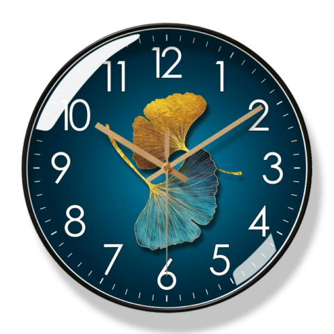 10/12 - inch modern wall clock. Its silent quartz makes it perfect for living rooms.
