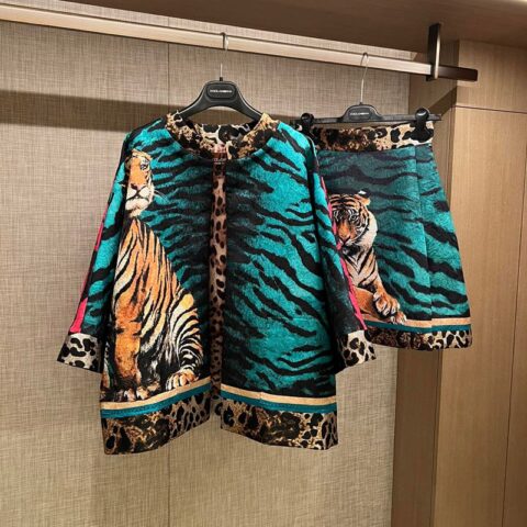 Summer Tiger Year Series - Jacquard Leopard Skirt