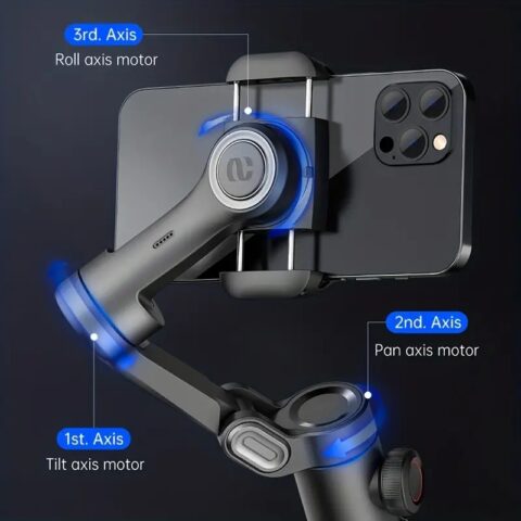 Axis Handheld Stabilizer Foldable for all Smartphone Cellphone Video Record Vlog