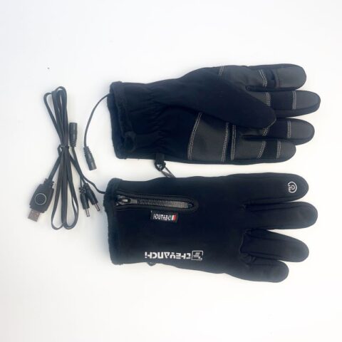 USB electric fishing gloves, 5-finger fully heated winter warm gloves, bare finger touch screen sports