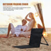 Foldable Camping Chair Outdoor Lazy Chair with Backrest