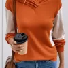 Contrast Long Sleeve Hoodie