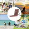 Foldable Camping Chair Outdoor Lazy Chair with Backrest