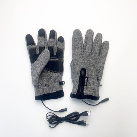 USB electric fishing gloves, 5-finger fully heated winter warm gloves, bare finger touch screen sports