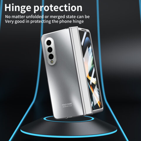 Suitable for Samsung Fold5 phone case ZFOLD4 folding screen solid color electroplating