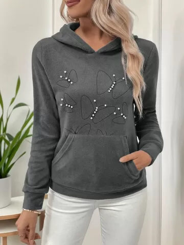 Pearl Butterfly Long Sleeve Hoodie