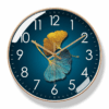 10/12 - inch modern wall clock. Its silent quartz makes it perfect for living rooms.
