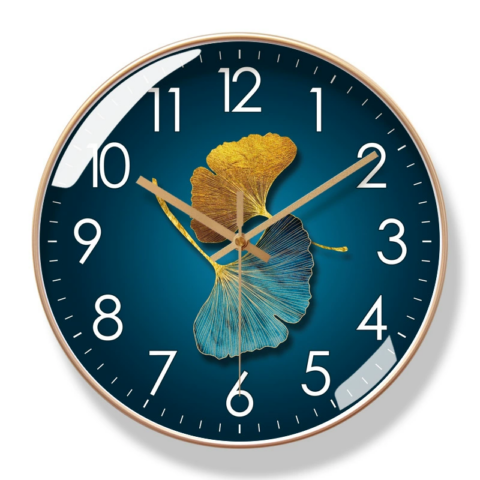 10/12 - inch modern wall clock. Its silent quartz makes it perfect for living rooms.