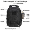 Rugged Backpack 65L Men's Outdoor Tactical Backpack: large - capacity