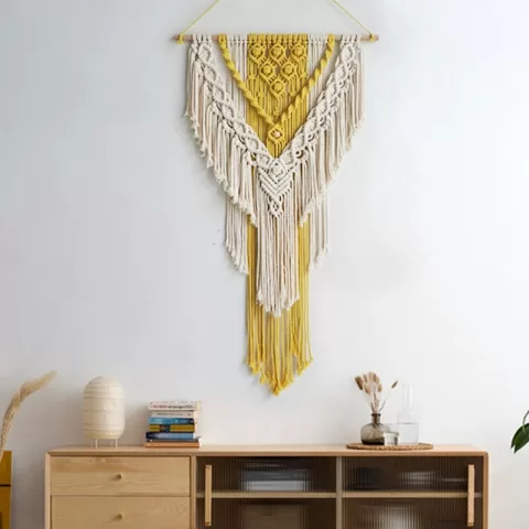 Nordic Macrame Wall Hanging Handmade Tapestry Boho Decor Tassel Living Room Wall Hanging Decoration