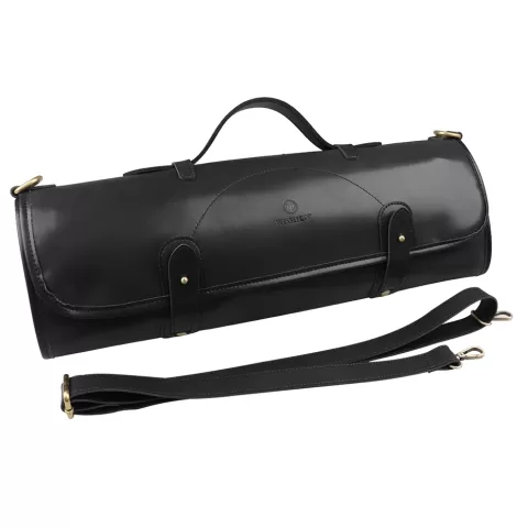 Kitchen Chef Knife Bag Roll Bag Synthetic Leather with 10 Pockets
