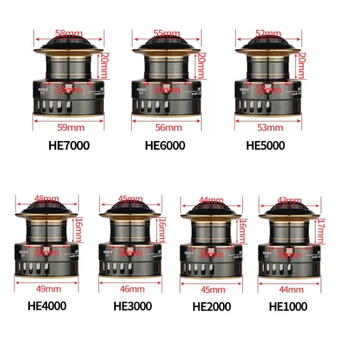 LINNHUE Fishing Reel HE7000 Max Drag 10kg 5.2:1 High Speed Metal Spool Spinning Reel Saltwater Reel carp Reel Fishing Send Line