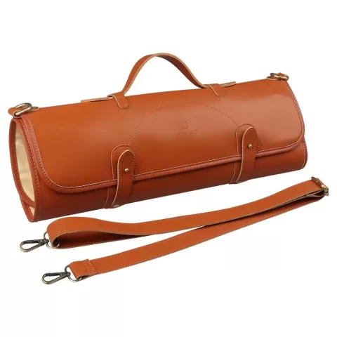 Kitchen Chef Knife Bag Roll Bag Synthetic Leather with 10 Pockets