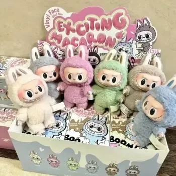 2Nd Generation Monster Labubu Sitting PVC Labubu Series Blind Box Labubu Series Labubu Macaron Keychain Birthday Holiday Gift
