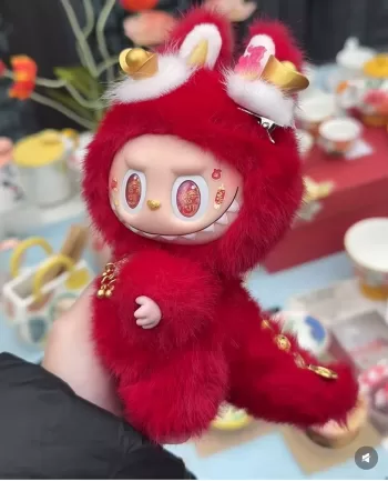 2024 Butterfly Eyes Change Baby 1:1 Labubu Second Creation Change Baby Bear Labubu Big Bow Cute Doll Girls Toy Festival Gift