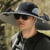 Solar Powered Fan Hat for Men and Women - Outdoor Fishing Hat with Fan, Wide Brim Sun Hat for Camping and Working