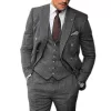 3 Pieces Business Mens Herringbone Suit Wedding Prom Vintage Formal Suits for Wedding Groomsemen